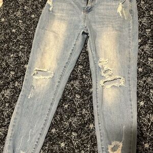 Distressed Light Blue Women's Jeans